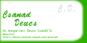 csanad deucs business card